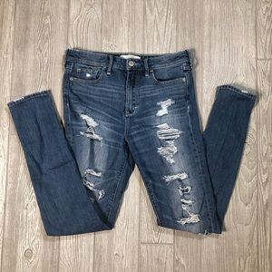 abercrombie and fitch distressed jeans, size 4
